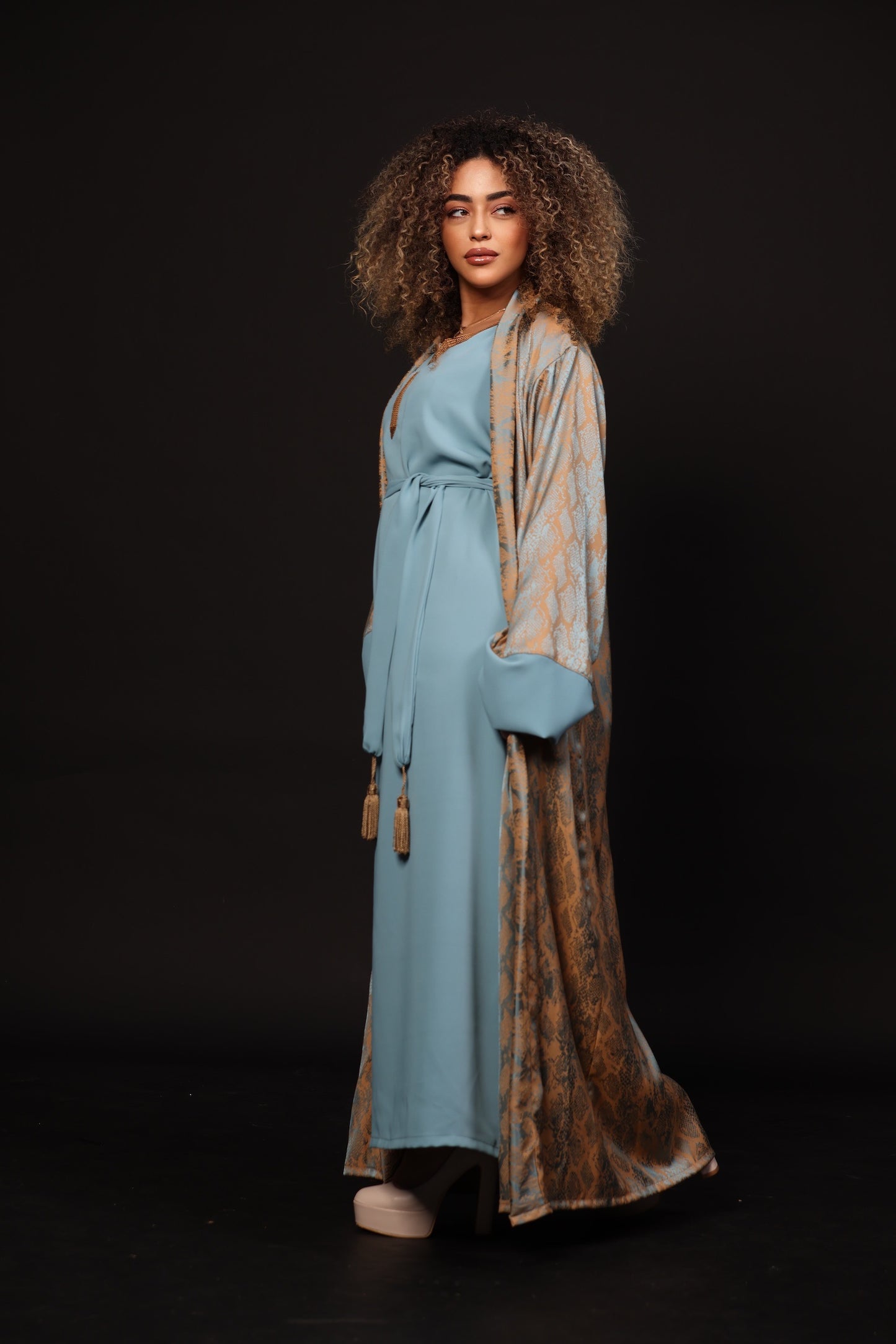 ENSEMBLE SULTANA - BEIGE & BLEU