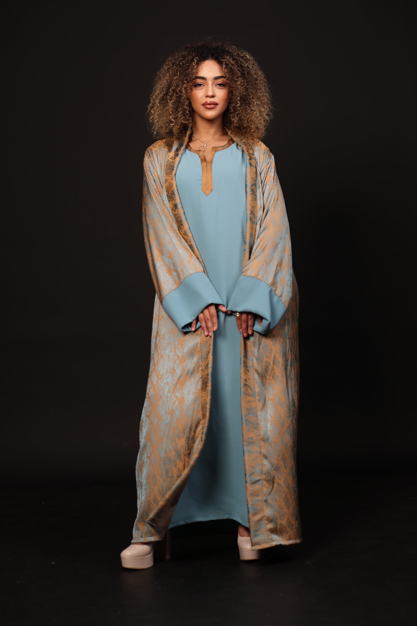 ENSEMBLE SULTANA - BEIGE & BLEU