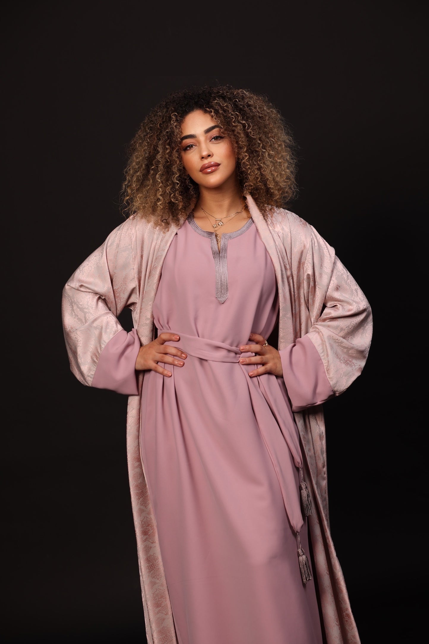 ENSEMBLE SULTANA - ROSE & GRIS